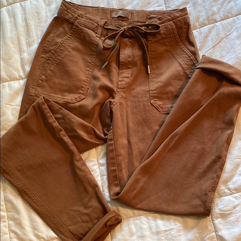 Judy Blue Camel Casual Jogger Pants with Drawstring